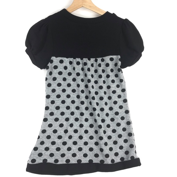 Polka Dot Tunic Shirt Black & Gray - Picture 3 of 6